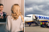 Стійка реєстрації, посадка на літак Ryanair, колаж