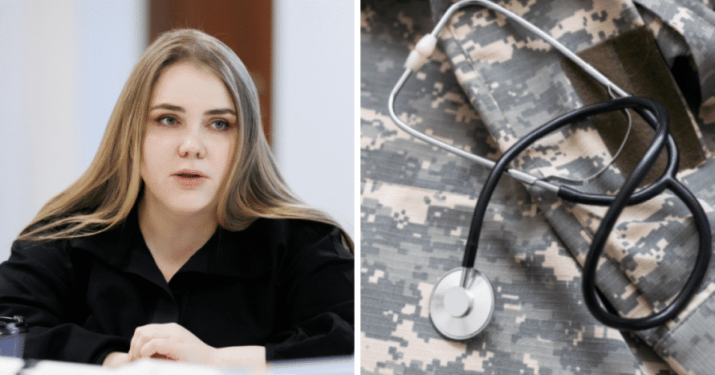 Катерина Черногоренко, військова форма, стетоскоп