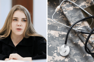 Катерина Черногоренко, військова форма, стетоскоп