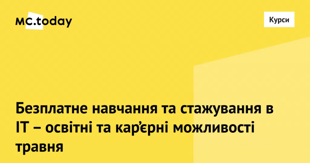 Освітні можливості травня. Колаж: MC.today
