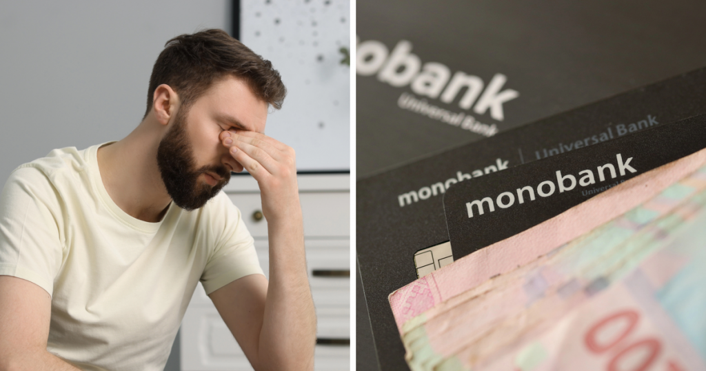 втомлений чоловік, monobank