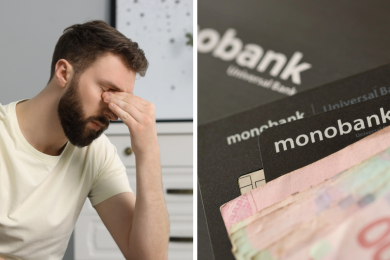 втомлений чоловік, monobank