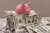 скарбничка-свинка, гроші, долари